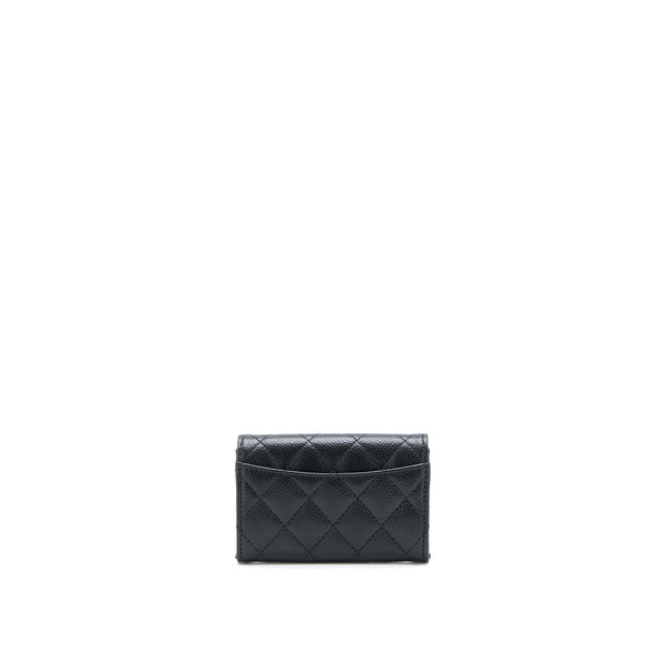 Chanel Classic Flap Card Holder Caviar Black GHW (Microchip)