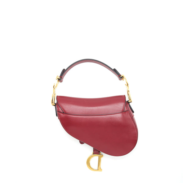 Dior Mini Dior Saddle Bag Red GHW