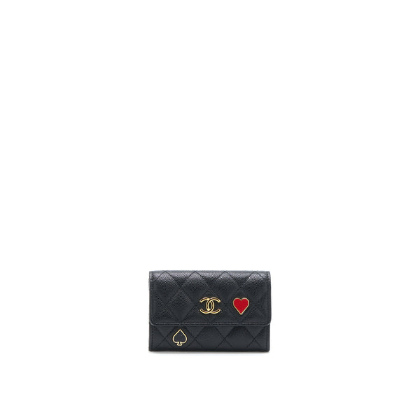 Chanel 23C Limited Edition Card Holder Caviar Black GHW (Microchip)