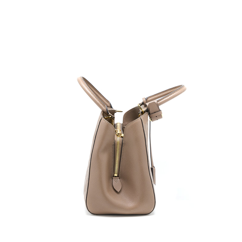 Louis Vuitton Montaigne MM Monogram Empreinte Dark Beige GHW