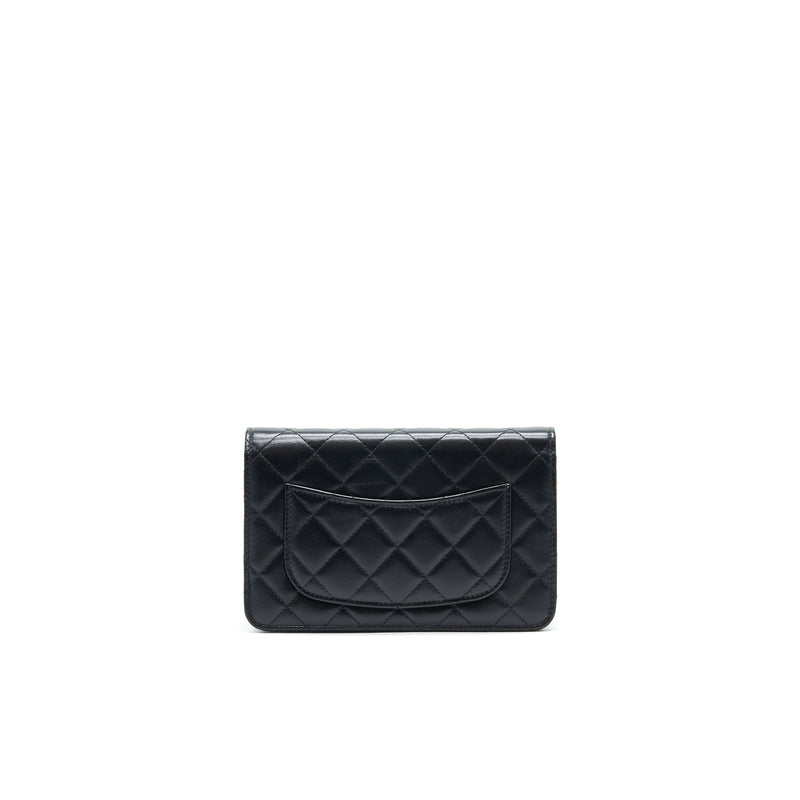 Chanel 2021 Seasonal Wallet on Chain black GHW