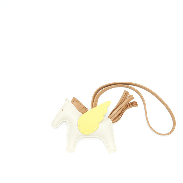 Hermes Rodeo Pegase PM Bag Charm Craie / Chai / Lime