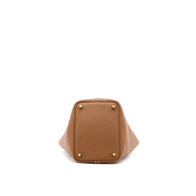 Hermes Picotin 18 Lock Bag Clemence Gold GHW Stamp Z