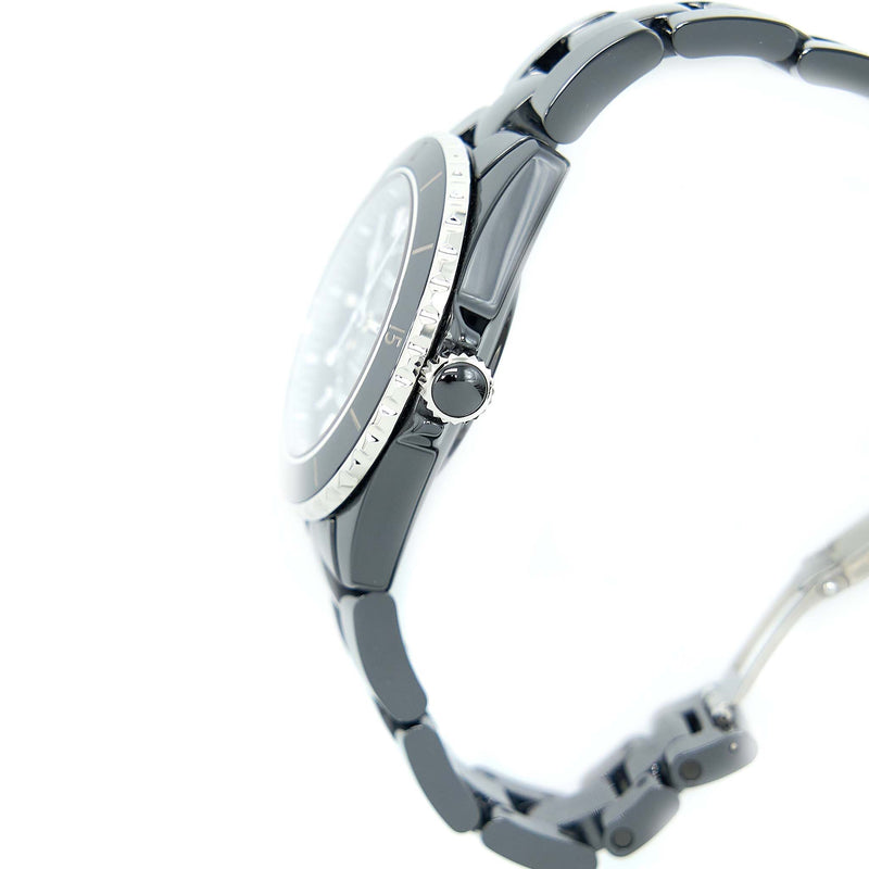 Chanel J12 Watch Calibre 12.1 38MM Black Ceramic/Steel Black Dial H5697