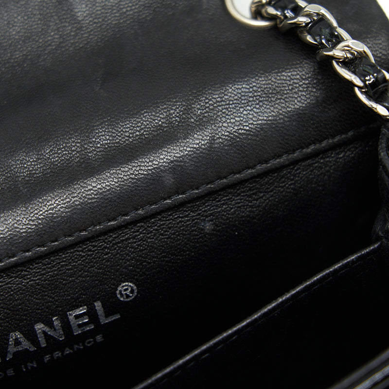 Chanel super mini Rectangular flap Bag Patent black SHW