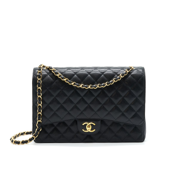 Chanel Maxi Classic double Flap Black Caviar GHW