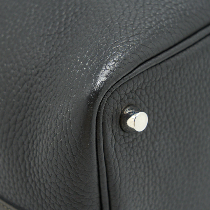 Hermes picotin 18 Lock Bag Dark Grey SHW stamp square R