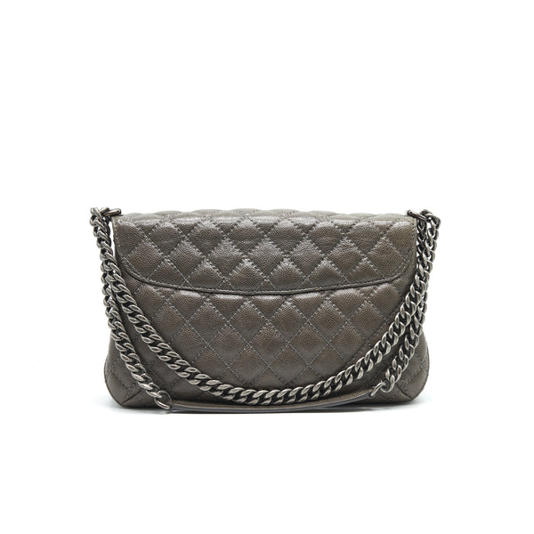 Chanel Seasonal Jumbo Caviar Flap Bag Grey with Ruthenium Hardware