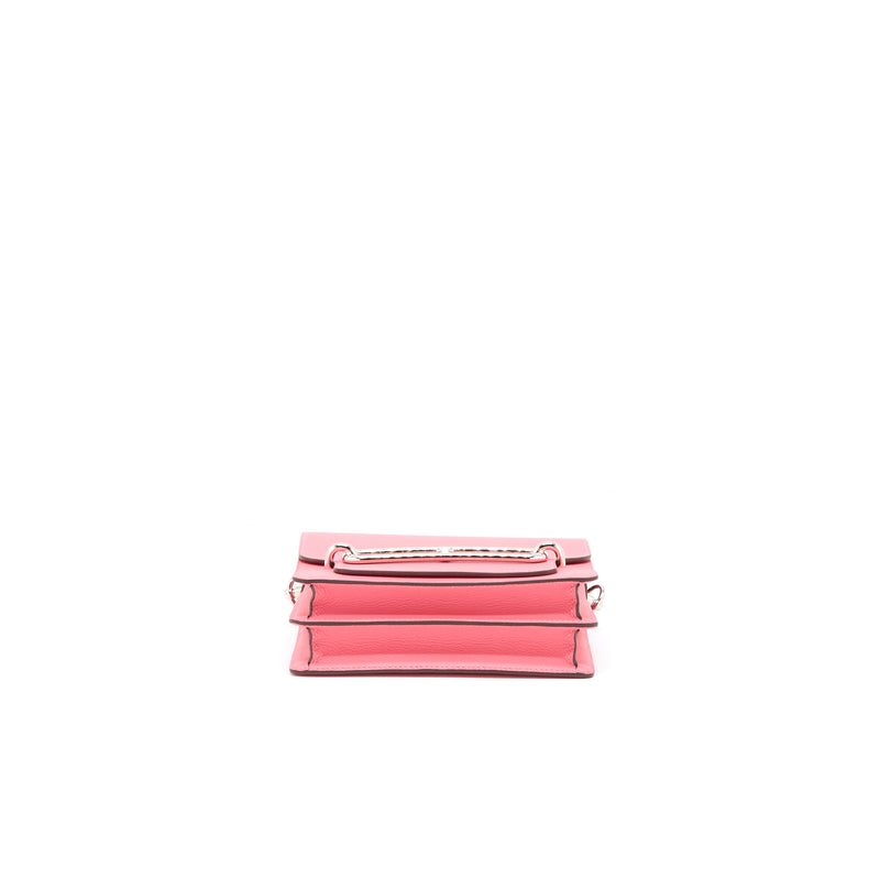 Hermes Mini Roulis Evercolour Rose Azalee SHW Stamp D