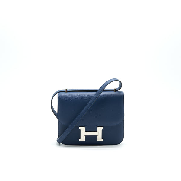 HERMES CONSTANCE MINI S4 DEEP BLUE SHW EPSOM LEATHER STAMP D