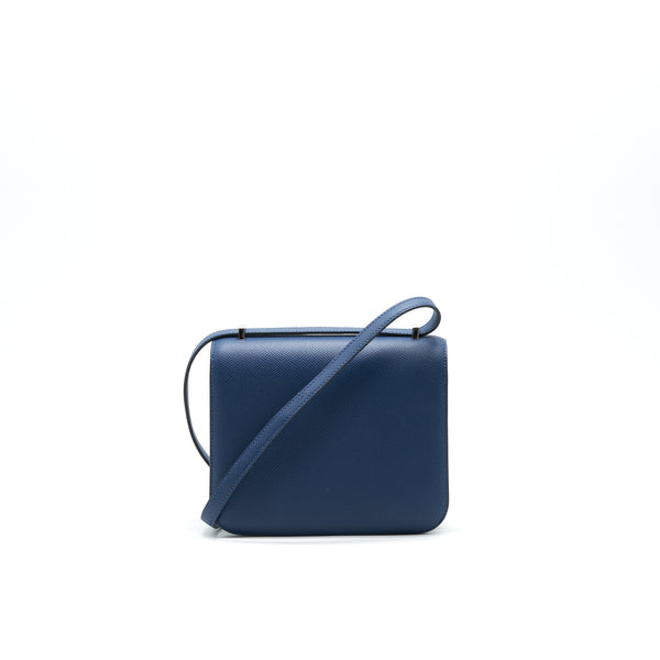HERMES CONSTANCE MINI S4 DEEP BLUE SHW EPSOM LEATHER STAMP D