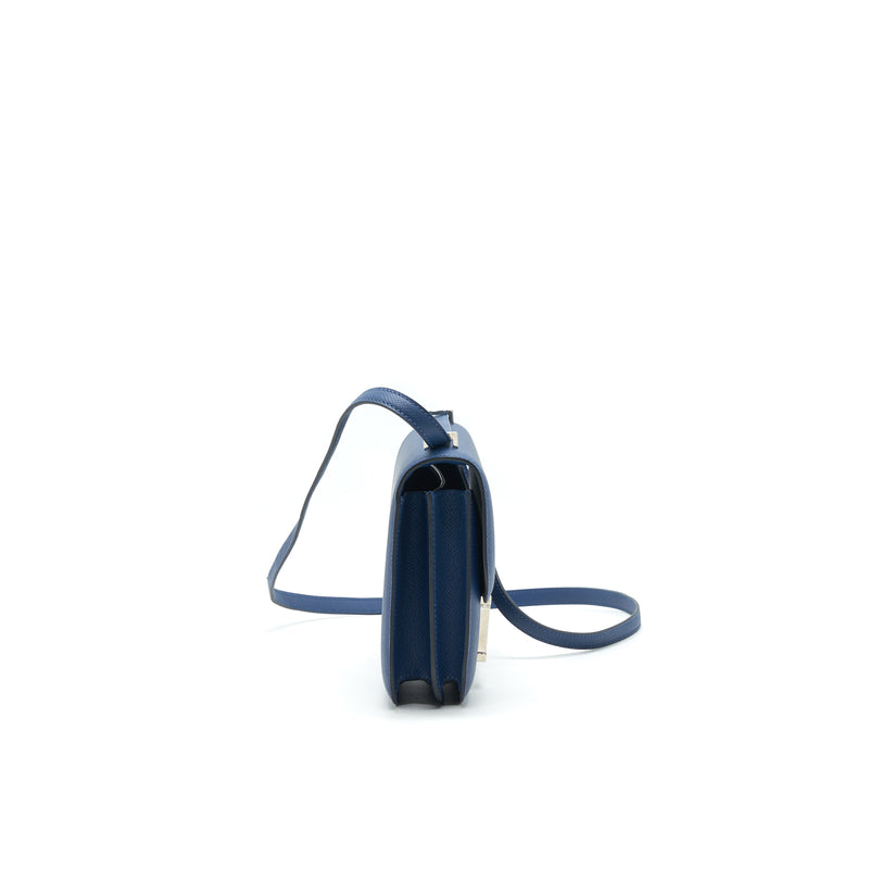 HERMES CONSTANCE MINI S4 DEEP BLUE SHW EPSOM LEATHER STAMP D