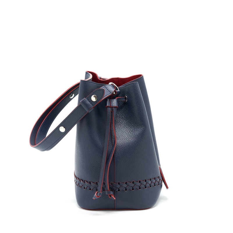 Louis Vuitton Lockme Bucket Bag Navy/Red With An Extra Bag Charm SHW