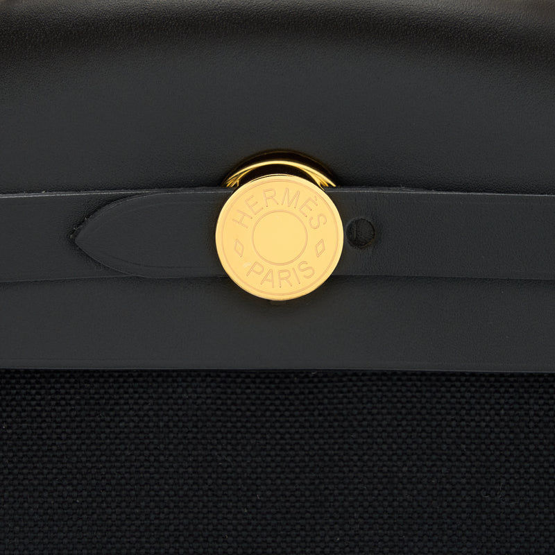 Hermes Herbag Zip 31 bag black GHW Stamp Y