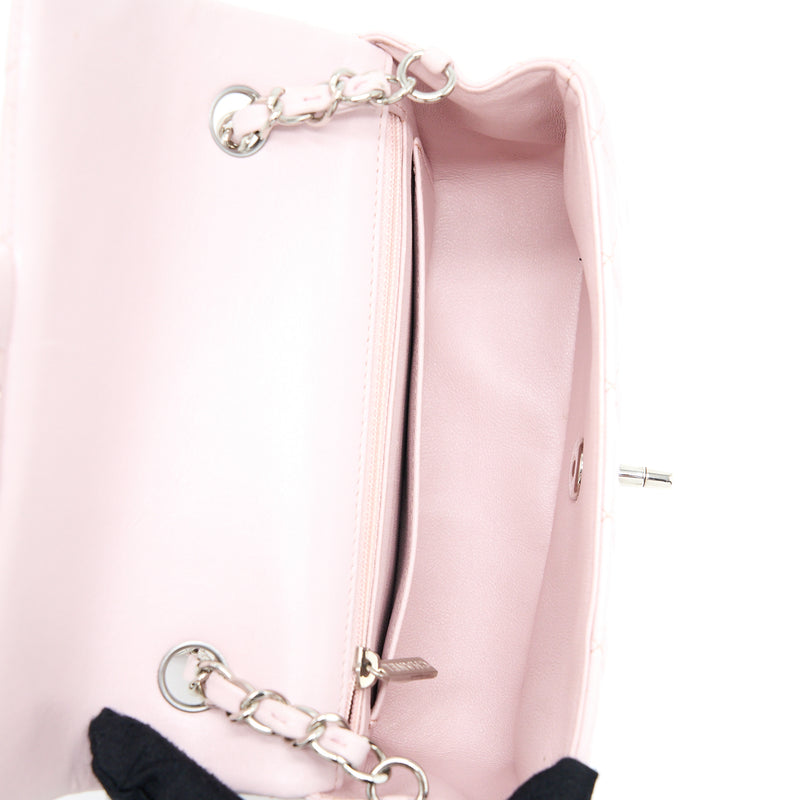 Chanel Mini Rectangular Flap Bag Lambskin Light Pink SHW