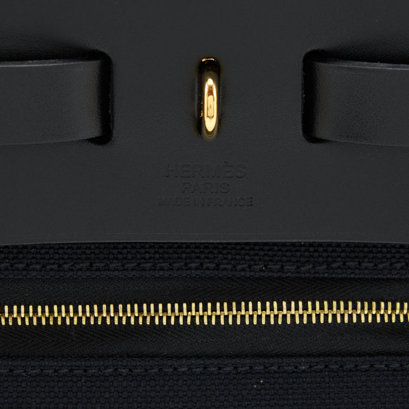 Hermes Herbag Zip 31 bag black GHW Stamp Y