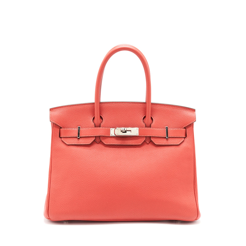 Hermes Birkin 30 Togo A5 Bougainvillier SHW Stamp Square R