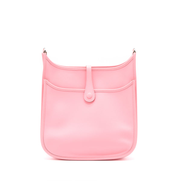 Hermes Evelyne 29 Epsom 1Q Rose Confetti SHW Stamp Square Q