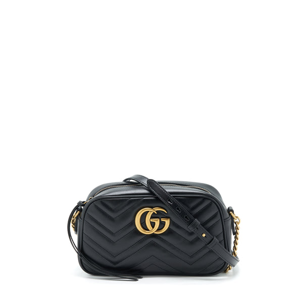 Gucci GG Marmont Small Matelasse Shoulder Bag Calfskin Black GHW