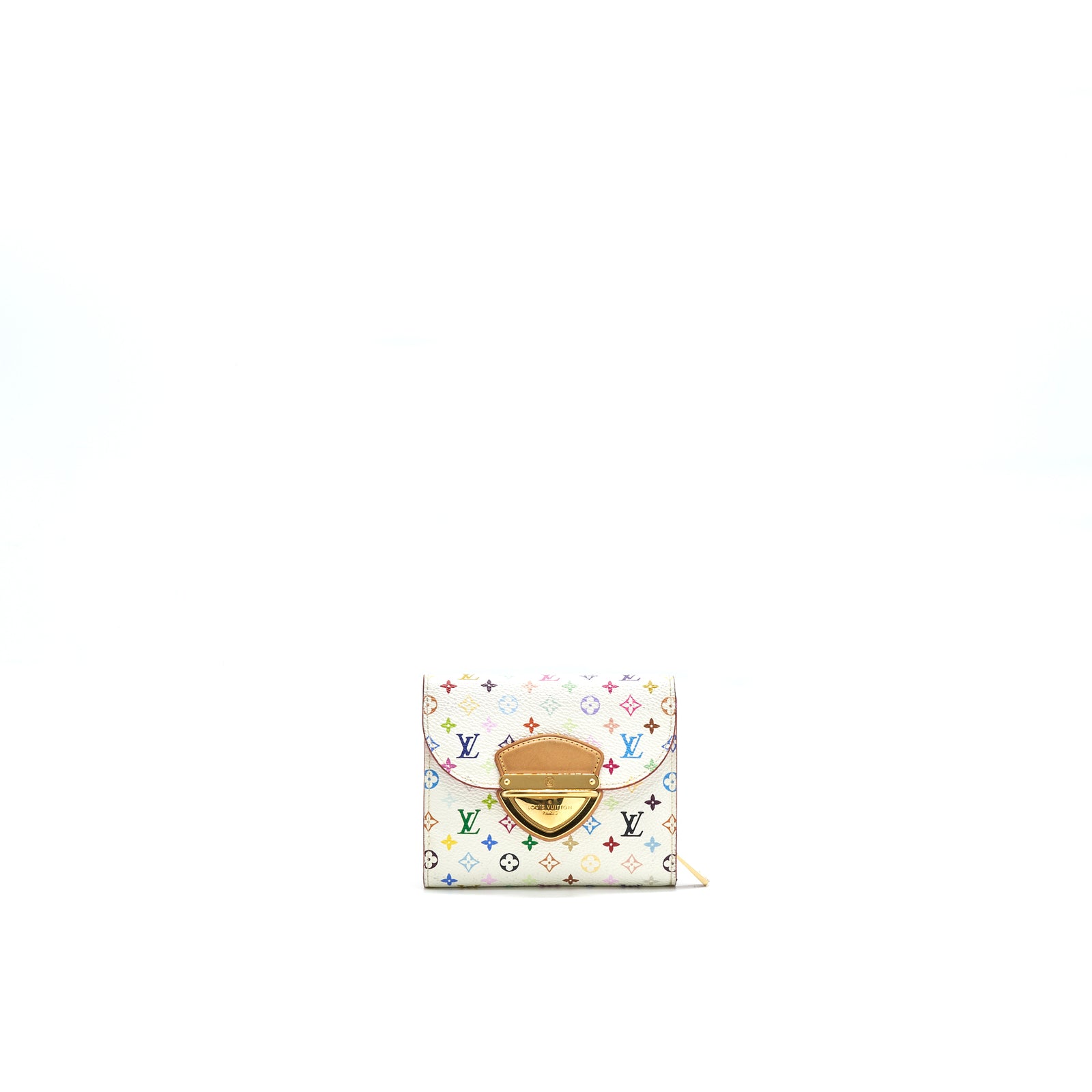 LOUIS VUITTON JOEY WALLET MONOGRAM MULTICOLOUR WHITE