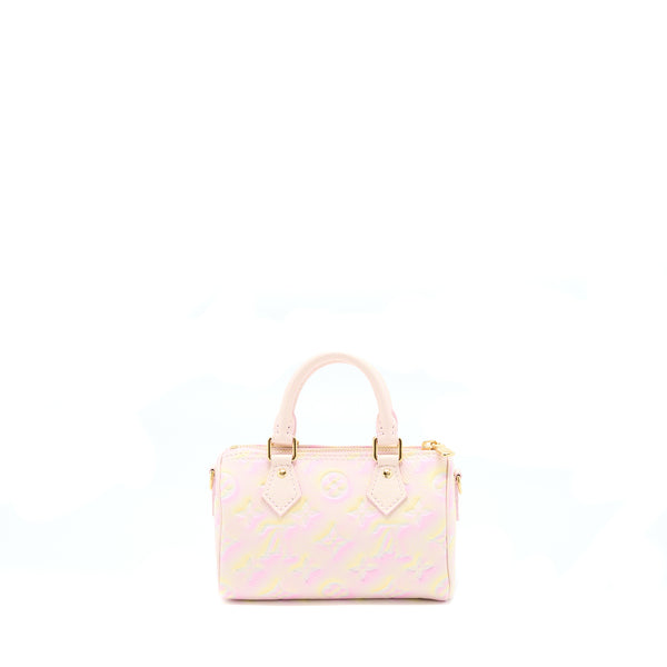 Louis Vuitton Nano Speedy Monogram Empreinte Multicoloure GHW