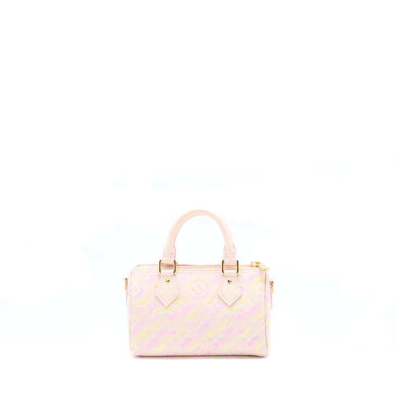 Louis Vuitton Nano Speedy Monogram Empreinte Multicoloure GHW