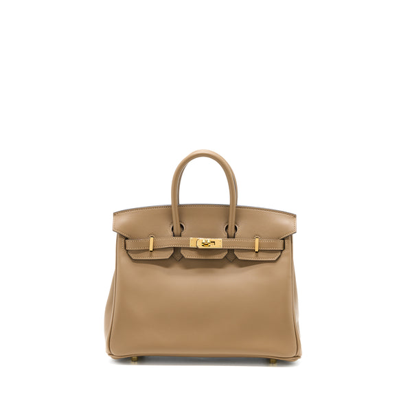 Hermes Birkin 25 Jonathan Leather Beige De Weimar GHW Stamp Z