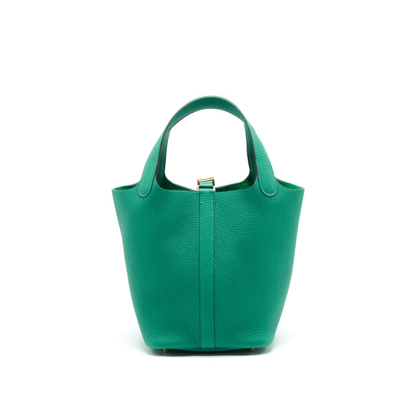 Hermes picotin 18 Lock Bag Vert Jade GHW stamp Z Taurillon Maurice Leather