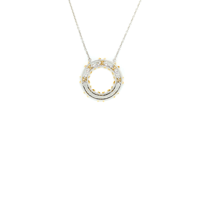 Tiffany & Co. Schlumberger Sixteen Stone Circle Pendant 18K Gold Tone