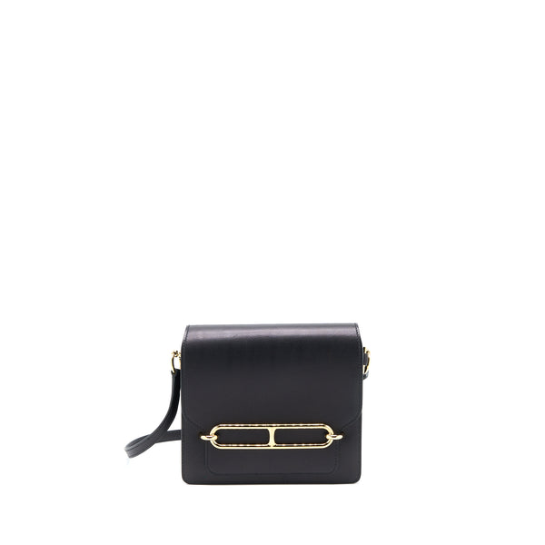 Hermes Mini Roulis Evergrain Black GHW Stamp Y