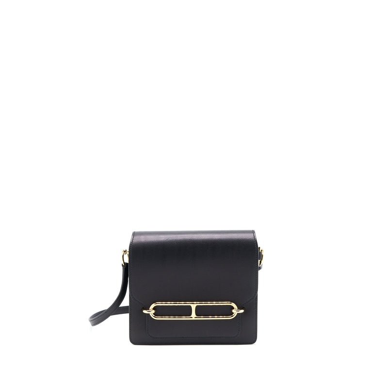 Hermes Mini Roulis Evergrain Black GHW Stamp Y