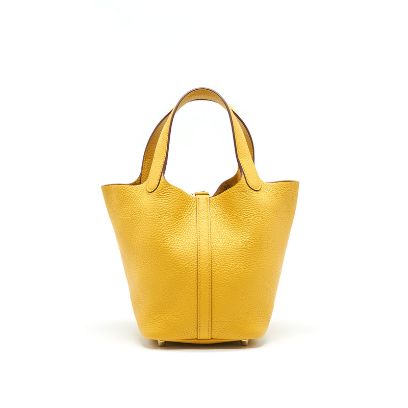 Hermes picotin 18 Lock Bag 9D Jaune Ambr GHW Stamp Y