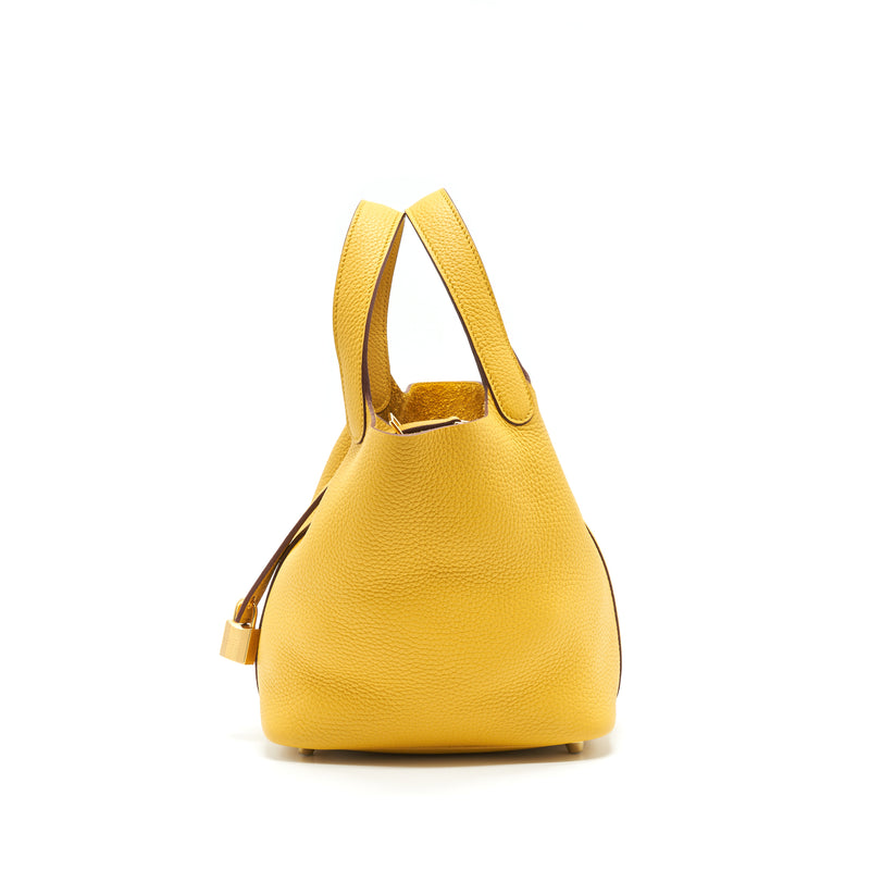 Hermes picotin 18 Lock Bag 9D Jaune Ambr GHW Stamp Y