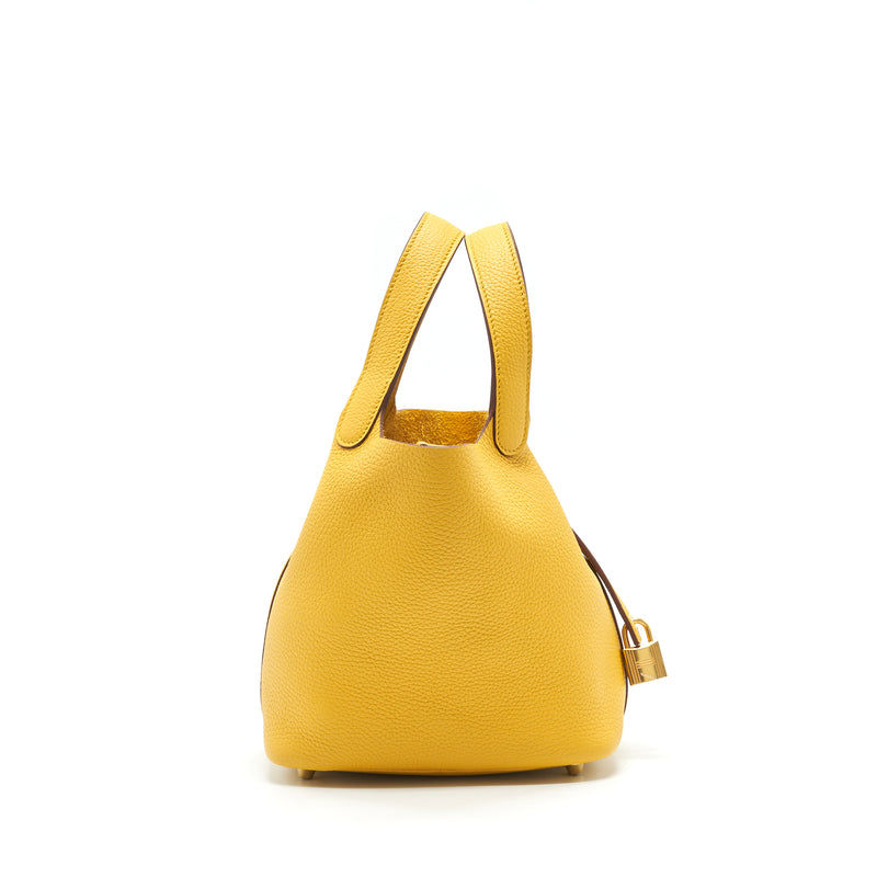 Hermes picotin 18 Lock Bag 9D Jaune Ambr GHW Stamp Y