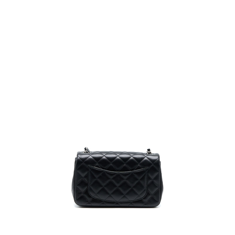 Chanel Mini Rectangular Lambskin Black SHW(Microchip)