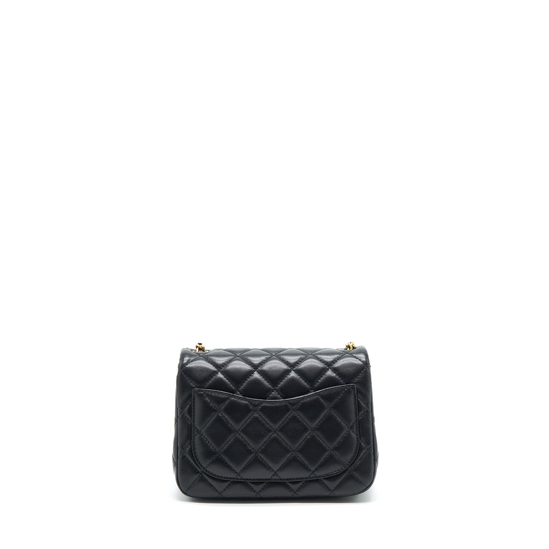 Chanel Pearl Crush Mini Square Lambskin Black Brushed GHW