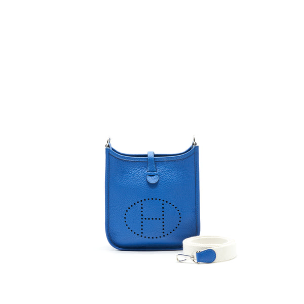 HERMES MINI EVELYNe MYKONOS/ BLANC STAMP Y
