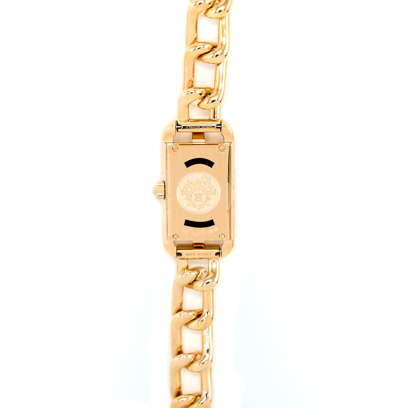 Hermes Nantucket Watch, Small Model, 29 mm Rose Gold With Diamonds
