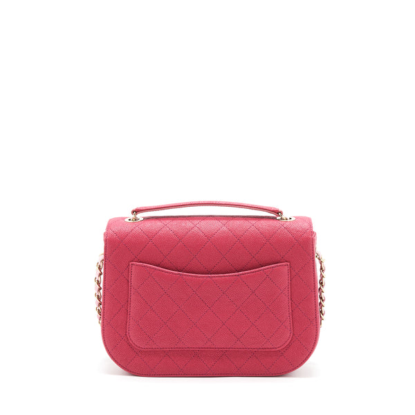 Chanel Seasonal Messenger Crossbody Bag Caviar Pink LGHW