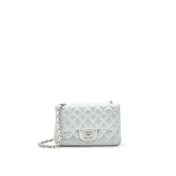 CHANEL RECTANGULAR MINI FLAP BAG SILVER