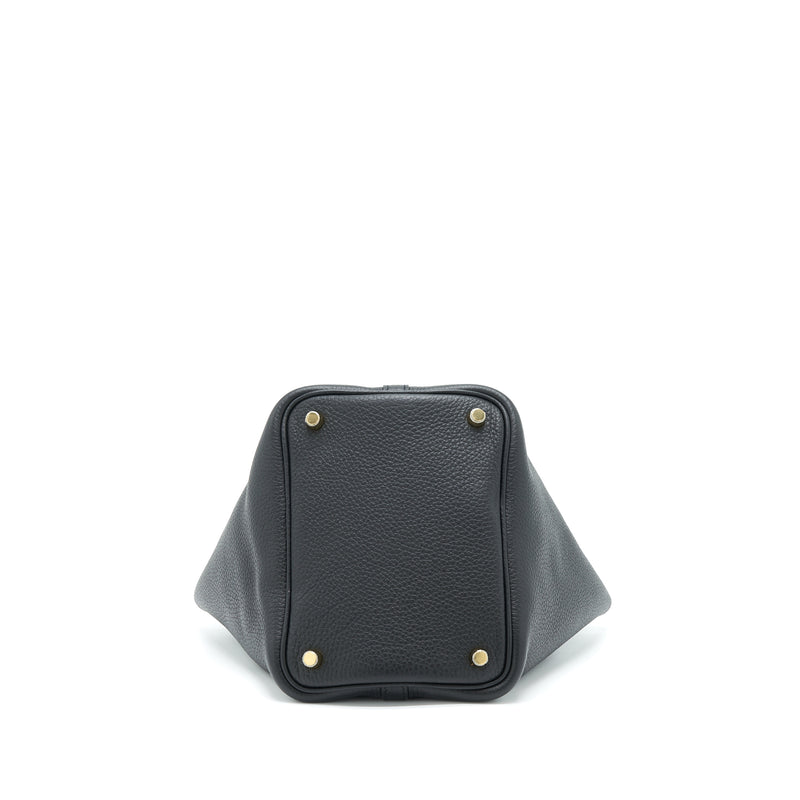Hermes Picotin 18 Clemence Black GHW Stamp Z