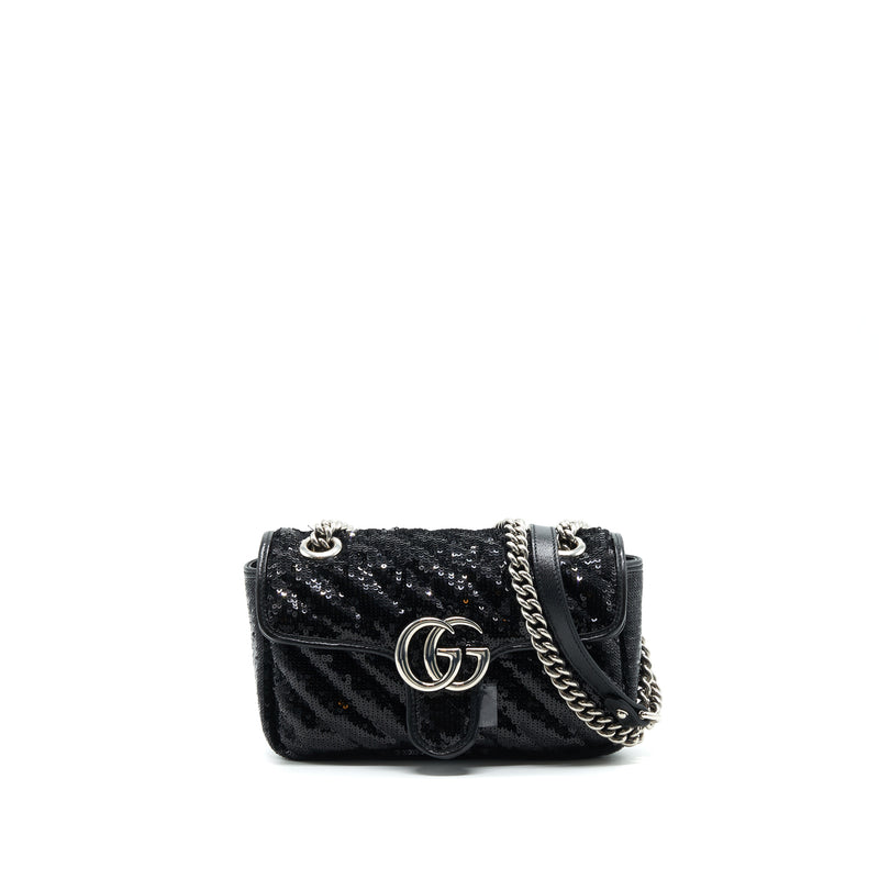 Gg marmont mini sequin shoulder online bag