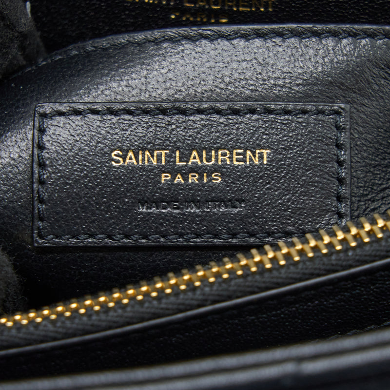 Saint Laurent Quilted Medium College Bag Lambskin Black Brushed GHW