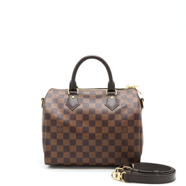 Louis Vuitton Speedy Bandouliere 25 Damier Ebene Canvas GHW