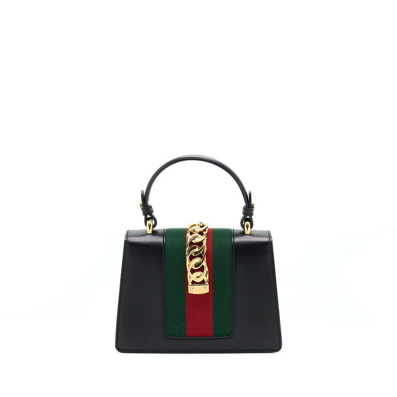 Gucci Mini Top Handle Sylvie Bag Black GHW