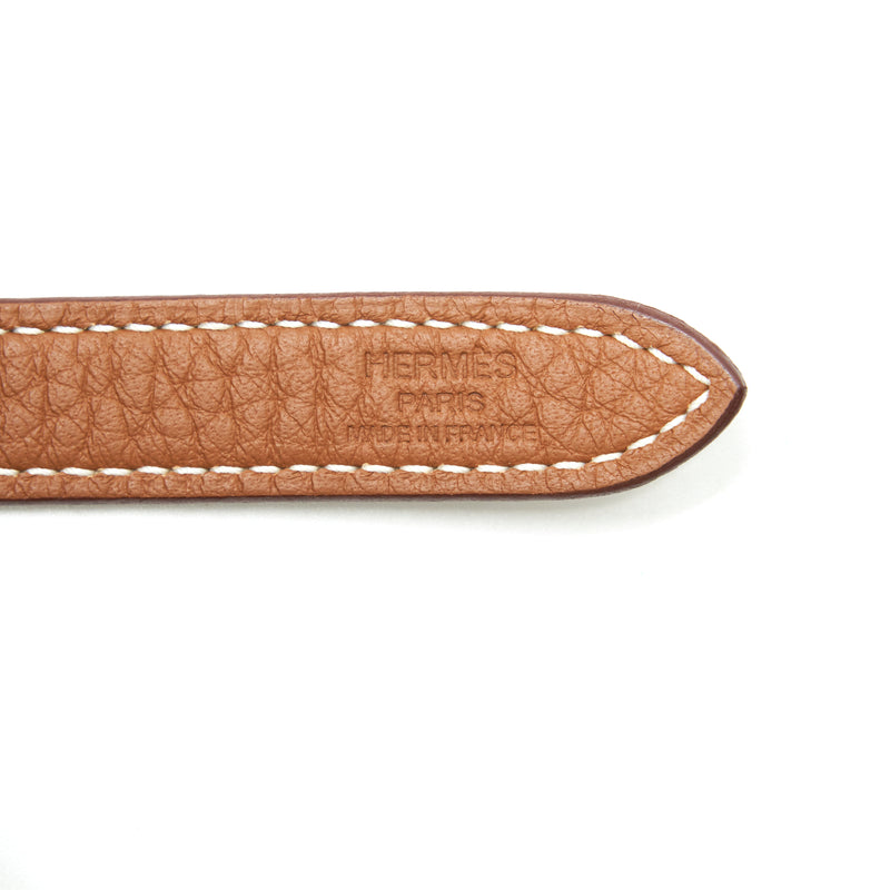 Hermes Silkycity 33 Clemence leather gold with SHW