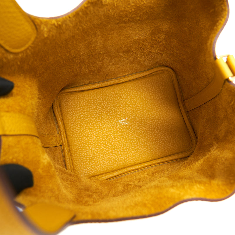 Hermes picotin 18 Lock Bag 9D Jaune Ambr GHW Stamp Y