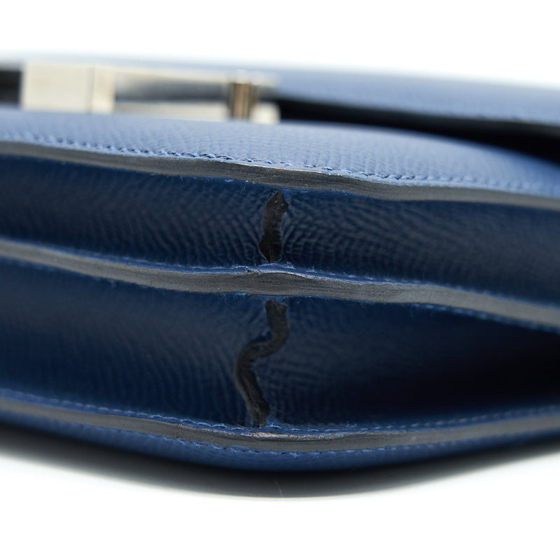 HERMES CONSTANCE MINI S4 DEEP BLUE SHW EPSOM LEATHER STAMP D