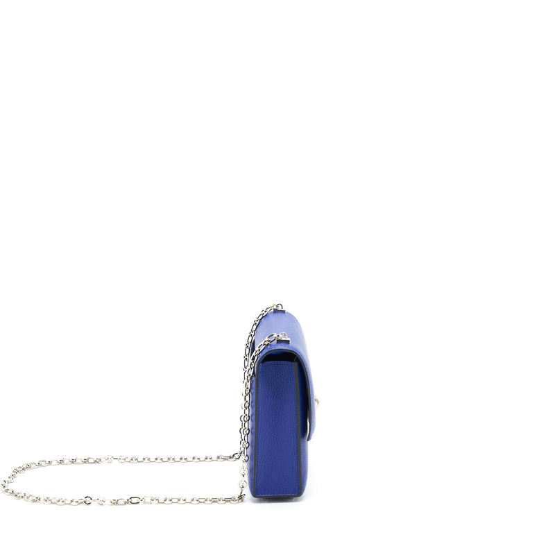 Hermes Mini Verrou Bag Chevre Mysore 7T Bleu Electric SHW Stamp C