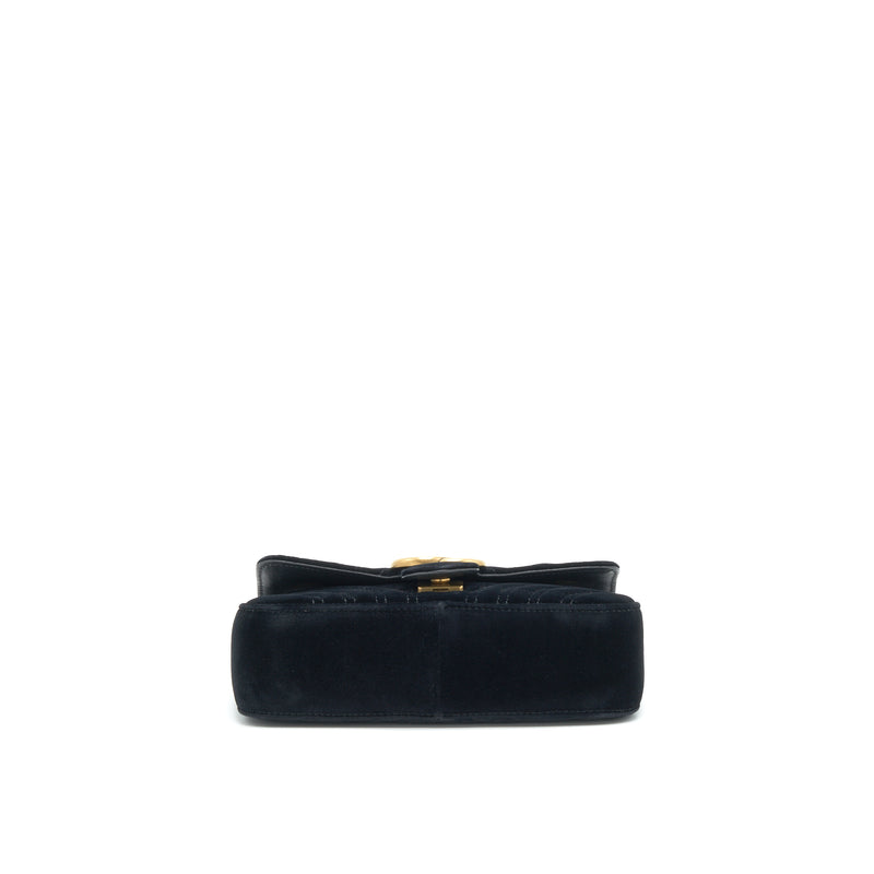 Gucci Mini Marmont Flap Bag Velvet Black